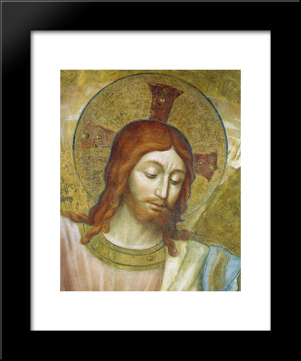 Christ The Judge (Detali) 20x24 Black Modern Wood Framed Art Print Poster by Angelico, Fra