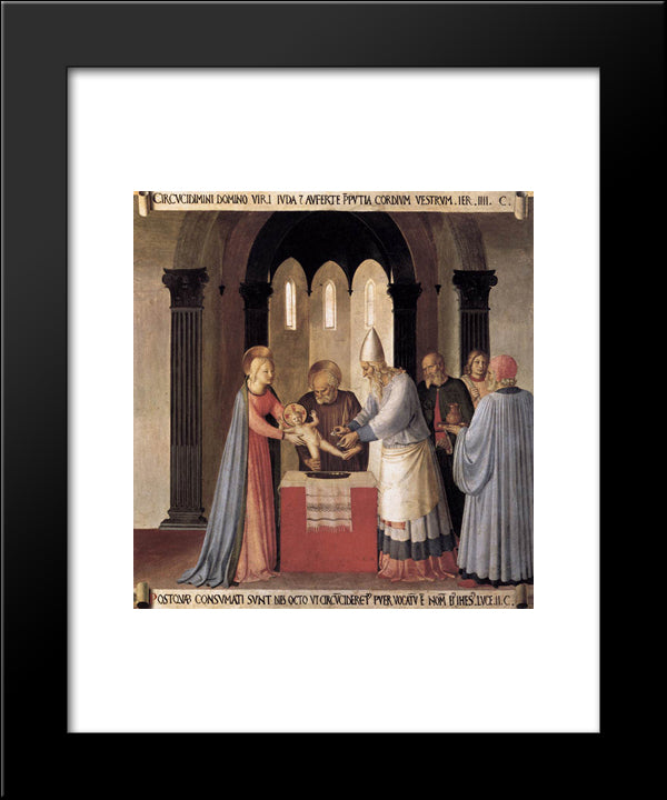 Circumcision 20x24 Black Modern Wood Framed Art Print Poster by Angelico, Fra