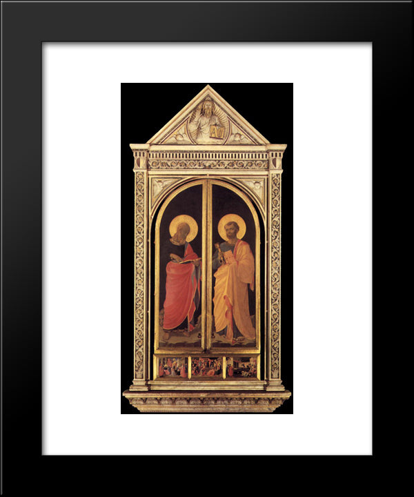 Linaioli Tabernacle 20x24 Black Modern Wood Framed Art Print Poster by Angelico, Fra