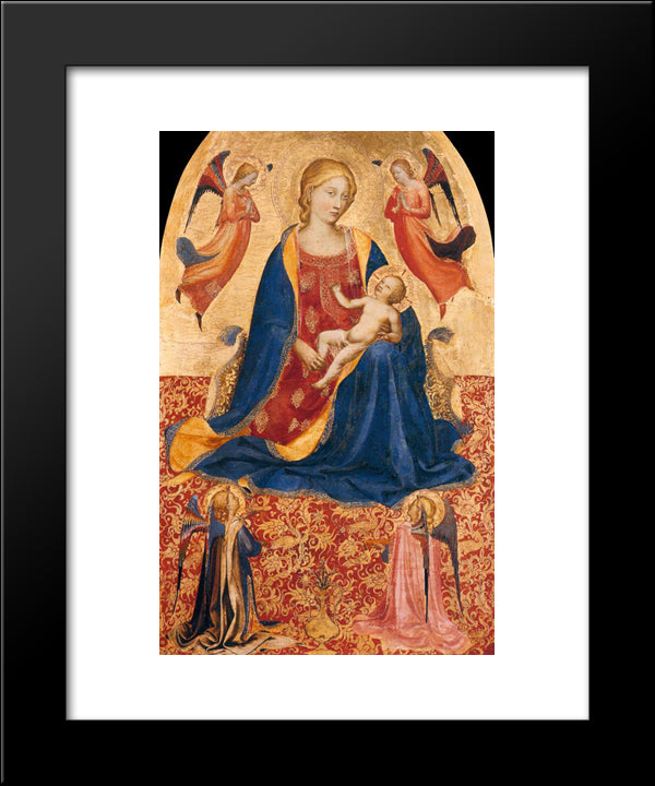 Madonna Of Humility 20x24 Black Modern Wood Framed Art Print Poster by Angelico, Fra