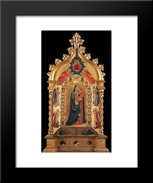 Madonna Of The Star 20x24 Black Modern Wood Framed Art Print Poster by Angelico, Fra