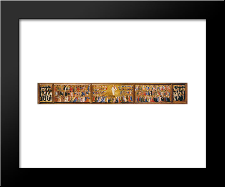 Predella Of The San Domenico Altarpiece 20x24 Black Modern Wood Framed Art Print Poster by Angelico, Fra