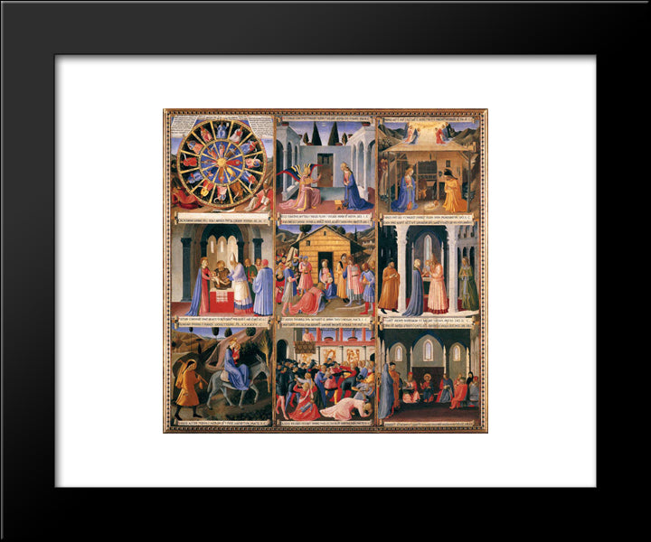Scenes From The Life Of Christ 20x24 Black Modern Wood Framed Art Print Poster by Angelico, Fra