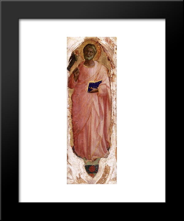 St. Matthew 20x24 Black Modern Wood Framed Art Print Poster by Angelico, Fra