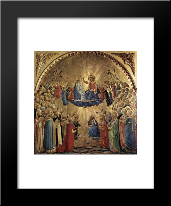 The Coronation Of The Virgin 20x24 Black Modern Wood Framed Art Print Poster by Angelico, Fra