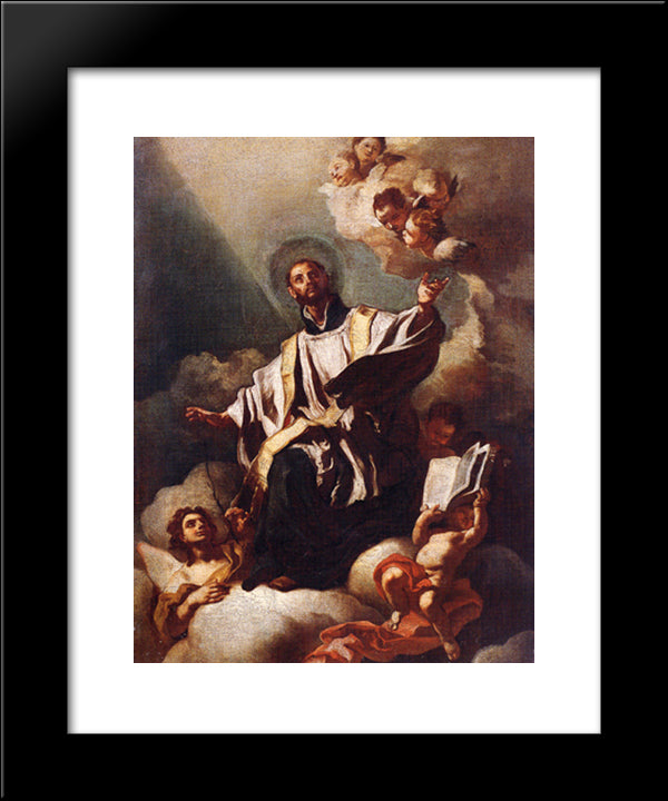 Diedci 20x24 Black Modern Wood Framed Art Print Poster by Solimena, Francesco