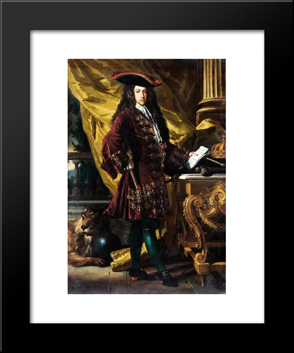 Portrait Of Charles Vi, Holy Roman Emperor (1685-1740) 20x24 Black Modern Wood Framed Art Print Poster by Solimena, Francesco