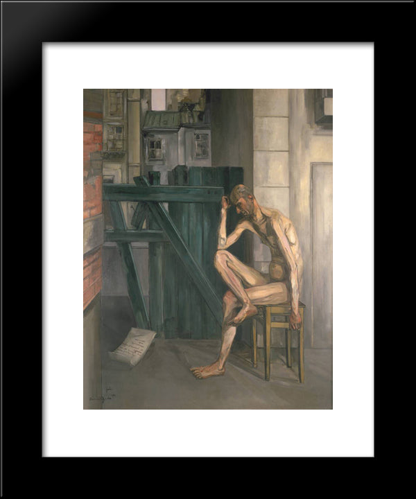Job 20x24 Black Modern Wood Framed Art Print Poster by Gruber, Francis