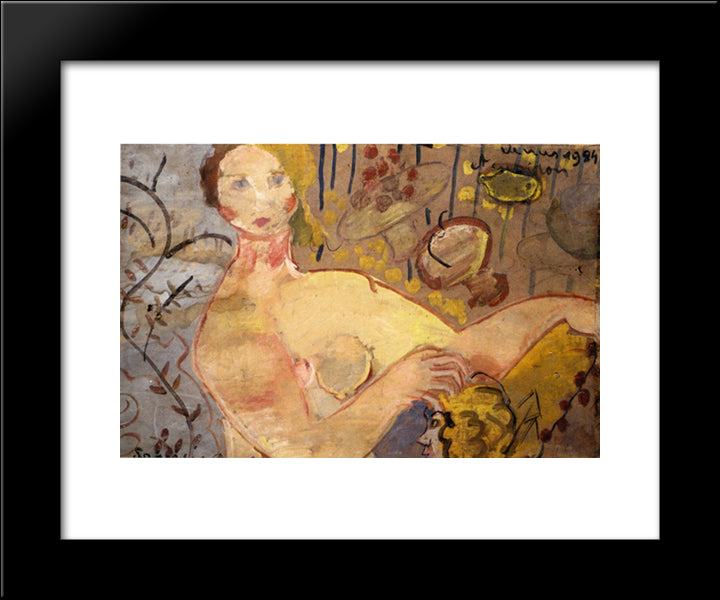 Venus Et Cupidon 20x24 Black Modern Wood Framed Art Print Poster by Gruber, Francis
