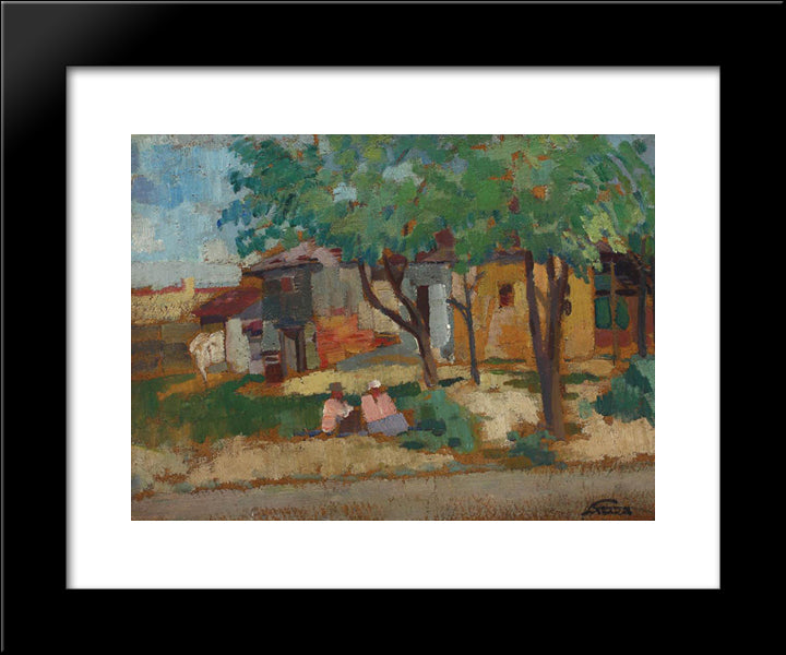 In The Shade 20x24 Black Modern Wood Framed Art Print Poster by Sirato, Francisc