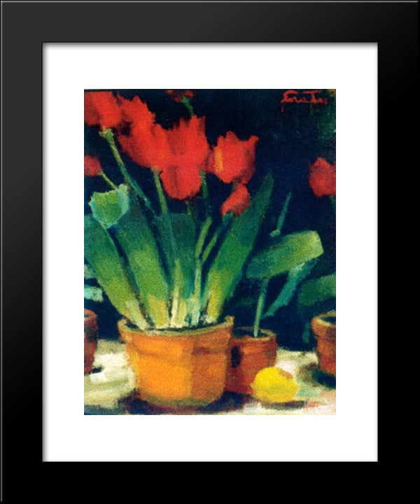 Lalele 20x24 Black Modern Wood Framed Art Print Poster by Sirato, Francisc