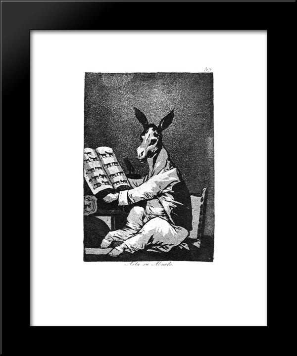 As Far Back As His Grandfather 20x24 Black Modern Wood Framed Art Print Poster by Goya, Francisco