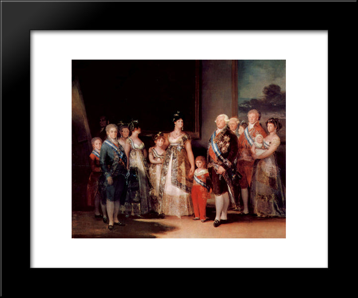 Charles Iv Of Spain And His Family 20x24 Black Modern Wood Framed Art Print Poster by Goya, Francisco