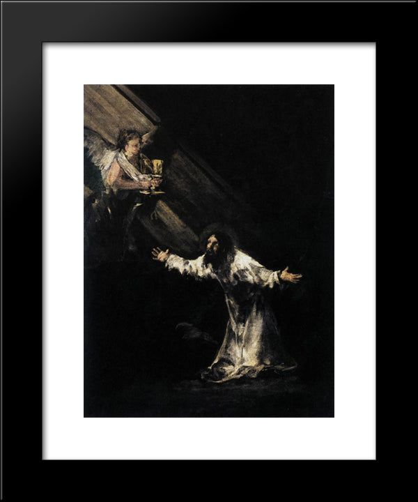 Christ On The Mount Of Olives 20x24 Black Modern Wood Framed Art Print Poster by Goya, Francisco