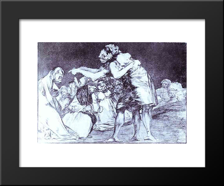 Disordered 20x24 Black Modern Wood Framed Art Print Poster by Goya, Francisco