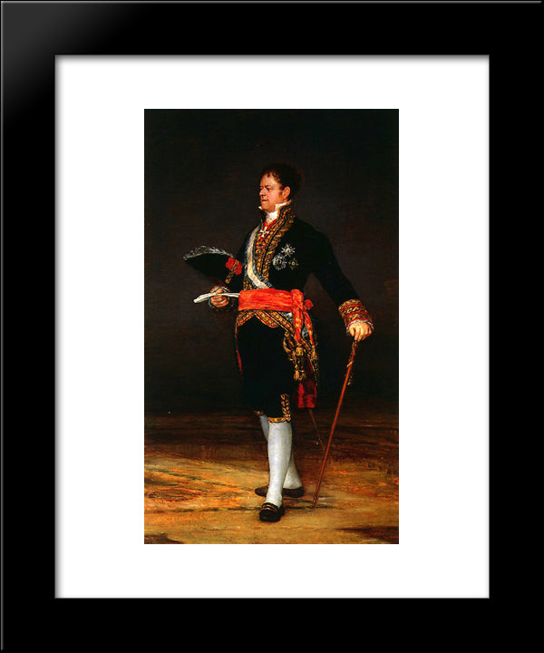 Duke Of San Carlos 20x24 Black Modern Wood Framed Art Print Poster by Goya, Francisco