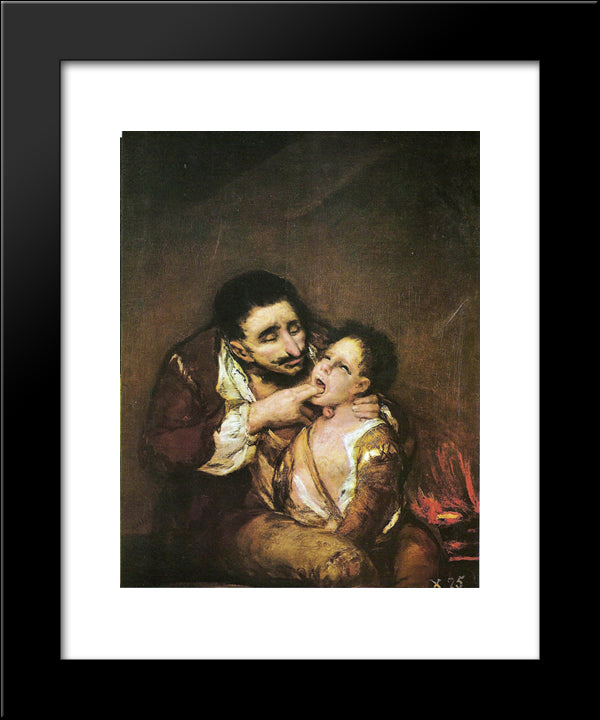 El Lazarillo De Tormes 20x24 Black Modern Wood Framed Art Print Poster by Goya, Francisco