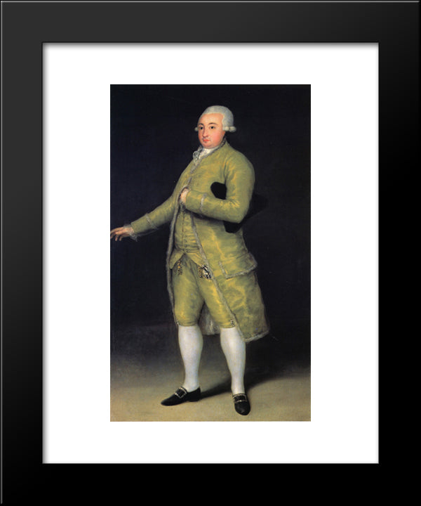 Francisco De Cabarrus 20x24 Black Modern Wood Framed Art Print Poster by Goya, Francisco