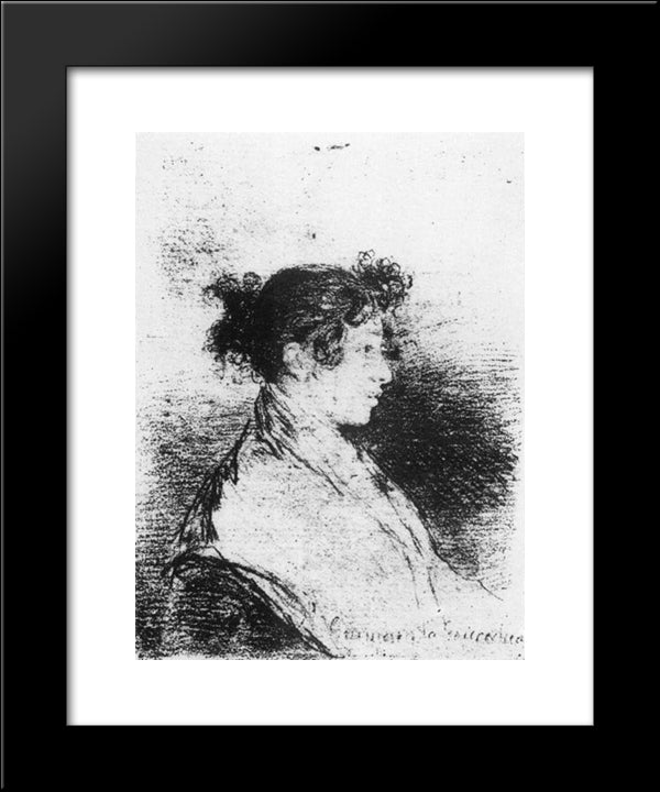 Gumersinda Goicoechea, Goya'S Daughter In Law 20x24 Black Modern Wood Framed Art Print Poster by Goya, Francisco