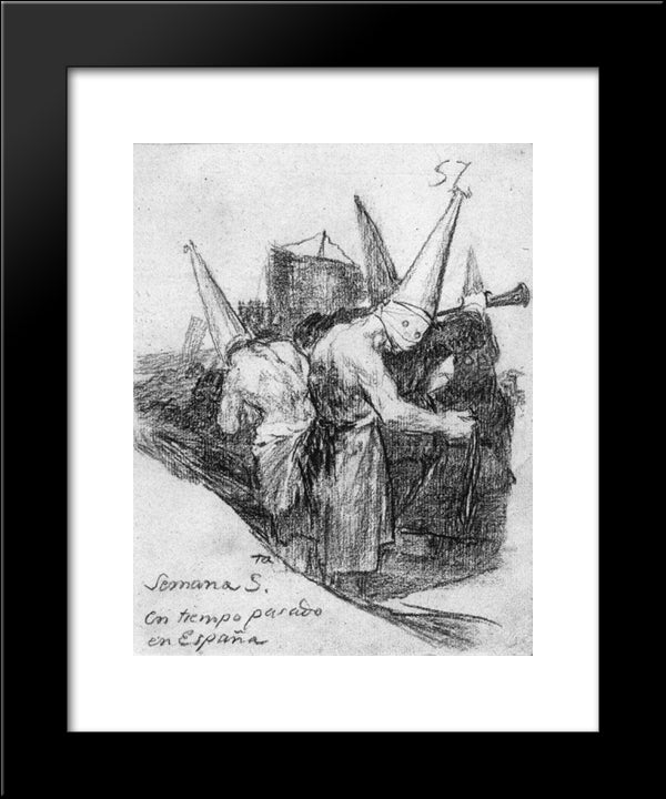 Holy Week In Spain In Times Past 20x24 Black Modern Wood Framed Art Print Poster by Goya, Francisco