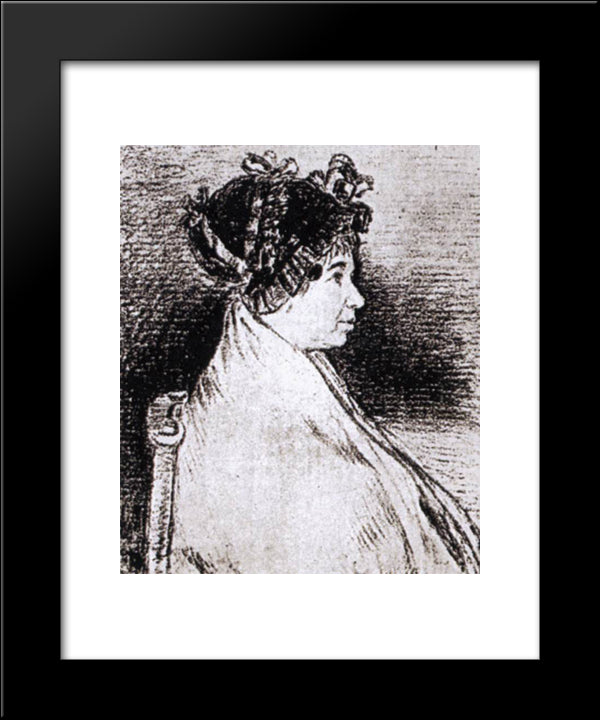 Josefa Bayeu 20x24 Black Modern Wood Framed Art Print Poster by Goya, Francisco