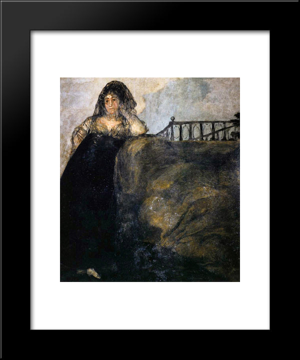 Leocadia 20x24 Black Modern Wood Framed Art Print Poster by Goya, Francisco