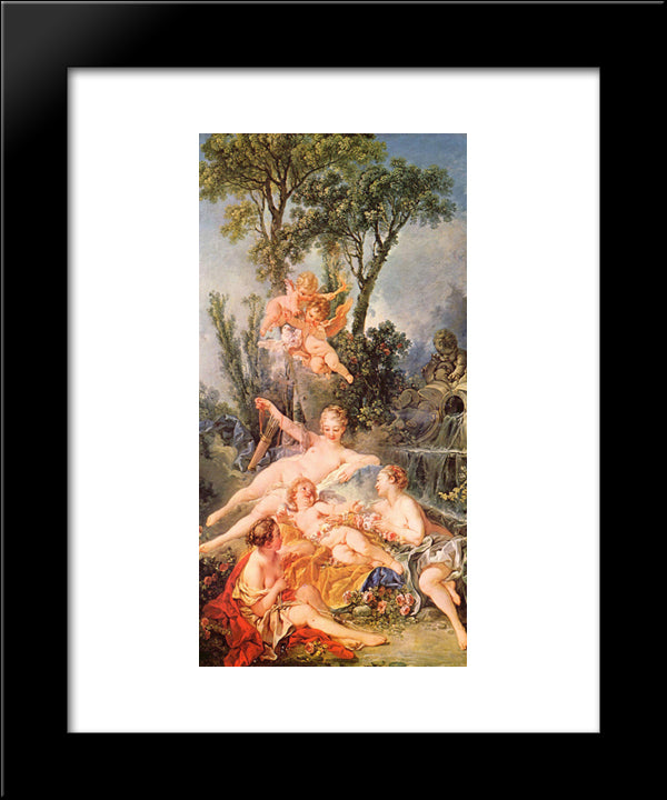 Amor A Prisoner 20x24 Black Modern Wood Framed Art Print Poster by Boucher, Francois