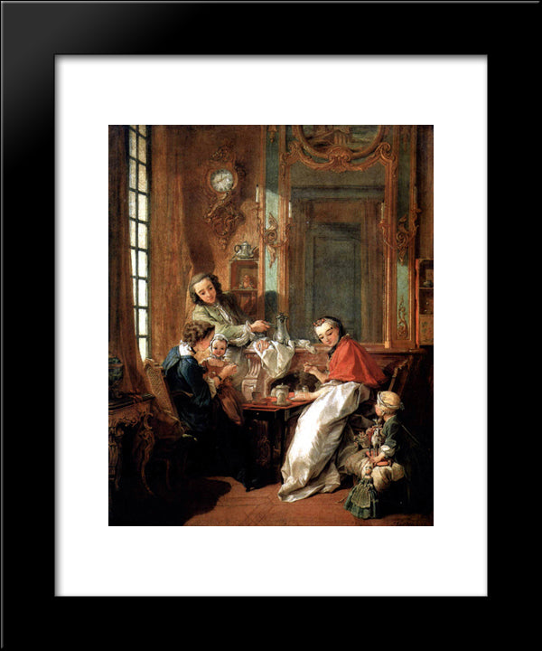 Breakfast 20x24 Black Modern Wood Framed Art Print Poster by Boucher, Francois