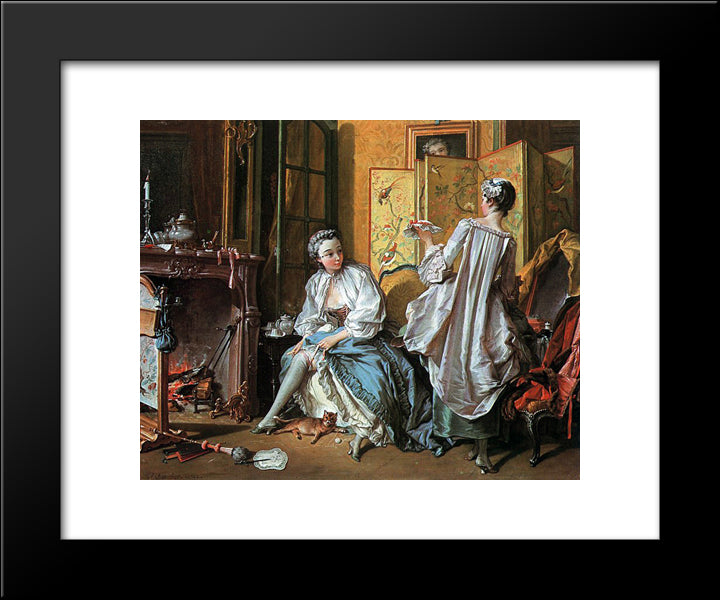 The Toilet 20x24 Black Modern Wood Framed Art Print Poster by Boucher, Francois