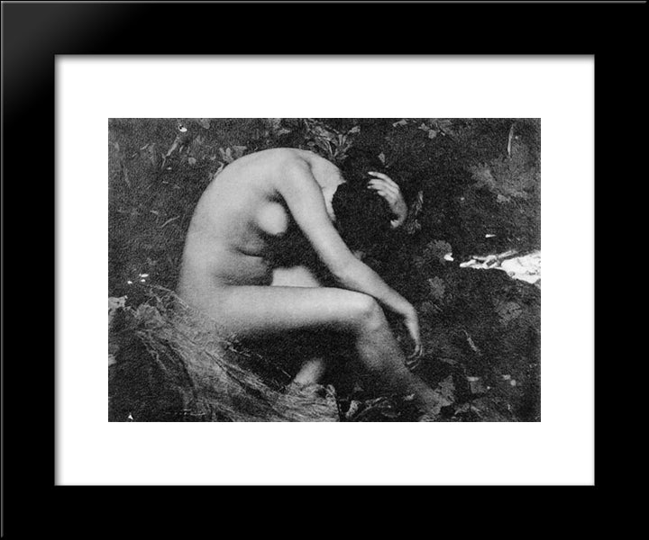 La Cigale 20x24 Black Modern Wood Framed Art Print Poster by Eugene, Frank