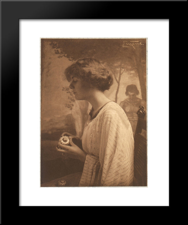 Miss Gladys Lawrence, The Seashell 20x24 Black Modern Wood Framed Art Print Poster by Eugene, Frank