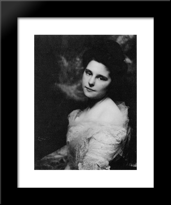 Portrait Of A Woman 20x24 Black Modern Wood Framed Art Print Poster by Eugene, Frank
