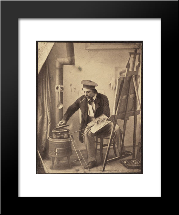 Schachspieler (Dr. E. Lasker Und Sein Bruder Dr. B. Lasker) 20x24 Black Modern Wood Framed Art Print Poster by Eugene, Frank