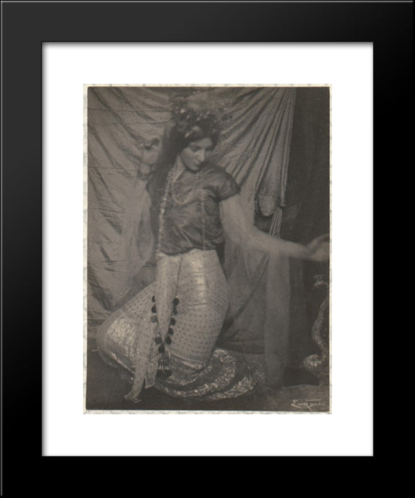 Snakecharmer 20x24 Black Modern Wood Framed Art Print Poster by Eugene, Frank