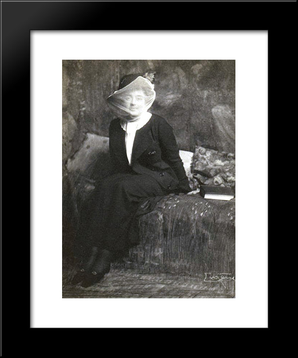 Thilda H. - The Veiled Lady 20x24 Black Modern Wood Framed Art Print Poster by Eugene, Frank