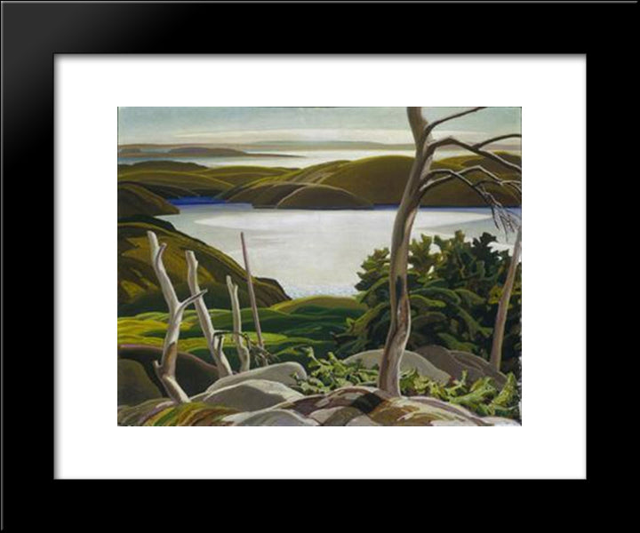 Frood Lake 20x24 Black Modern Wood Framed Art Print Poster by Carmichael, Franklin