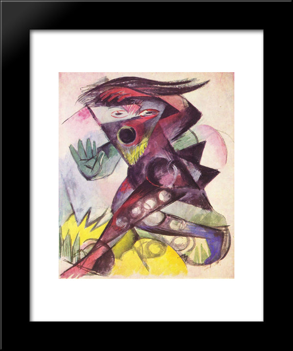 Caliban (From Shakespeare'S The Tempest) 20x24 Black Modern Wood Framed Art Print Poster by Marc, Franz