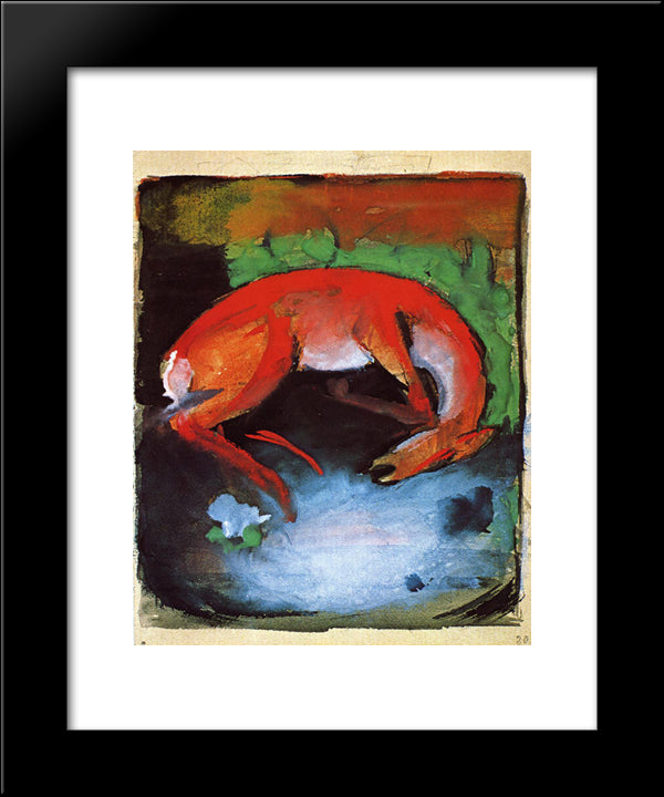 Dead Deer 20x24 Black Modern Wood Framed Art Print Poster by Marc, Franz