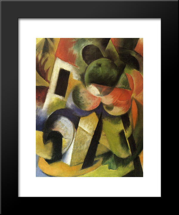 Small Composition Ii 20x24 Black Modern Wood Framed Art Print Poster by Marc, Franz