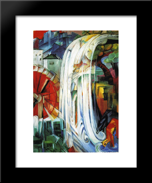 The Enchanted Mill 20x24 Black Modern Wood Framed Art Print Poster by Marc, Franz