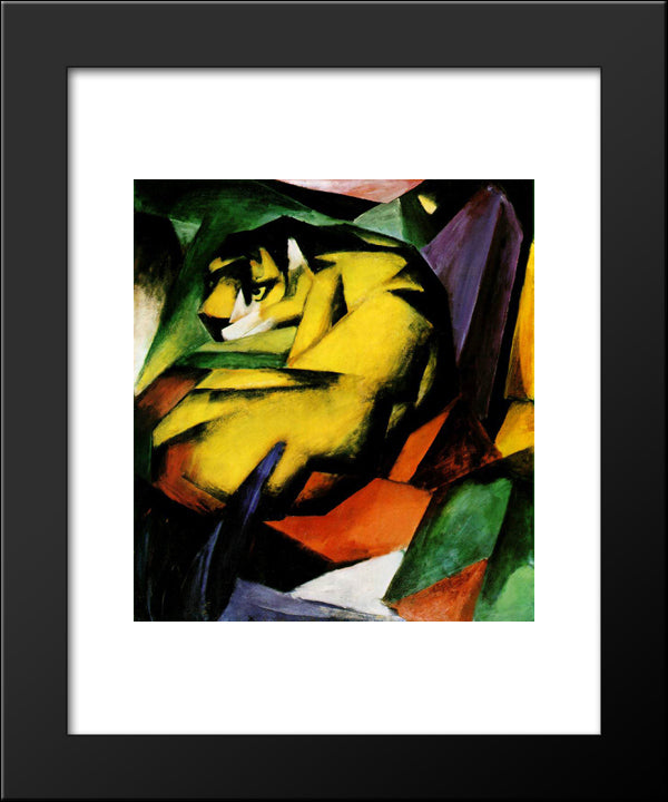 Tiger 20x24 Black Modern Wood Framed Art Print Poster by Marc, Franz