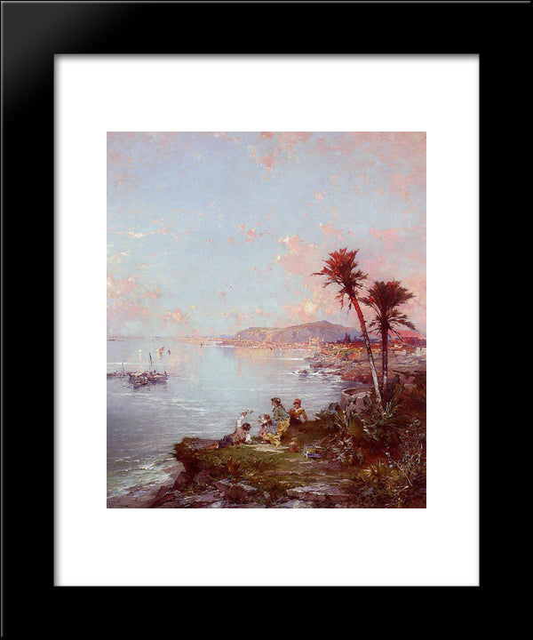 Monaco 20x24 Black Modern Wood Framed Art Print Poster by Unterberger, Franz Richard