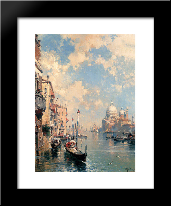 The Grand Canal, Venice 20x24 Black Modern Wood Framed Art Print Poster by Unterberger, Franz Richard