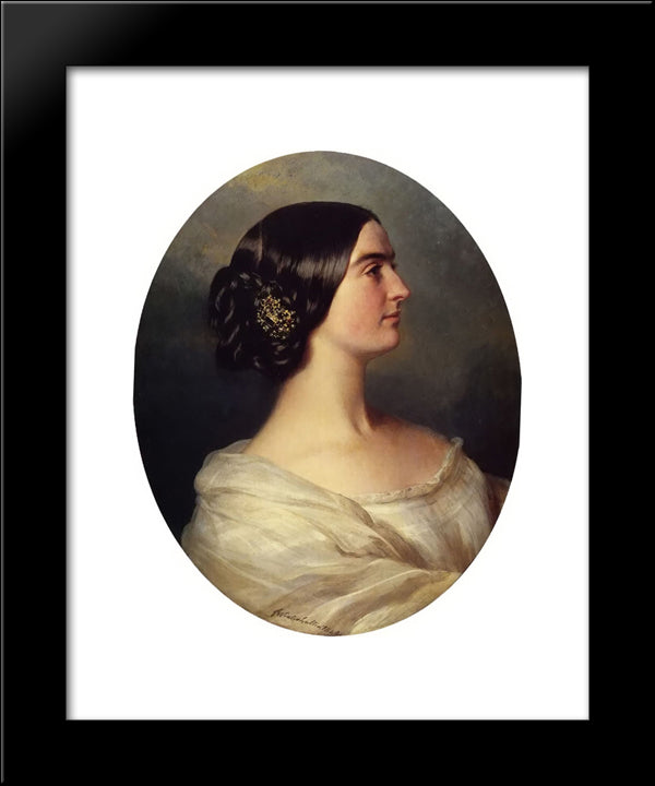Charlotte Stuart, Viscountess Canning 20x24 Black Modern Wood Framed Art Print Poster by Winterhalter, Franz Xaver