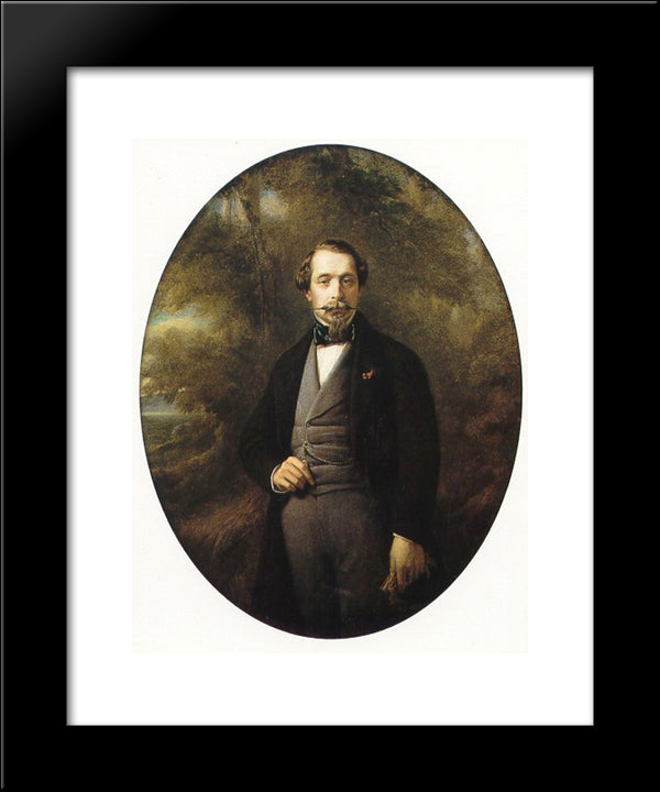 Emperor Napoleon Iii 20x24 Black Modern Wood Framed Art Print Poster by Winterhalter, Franz Xaver