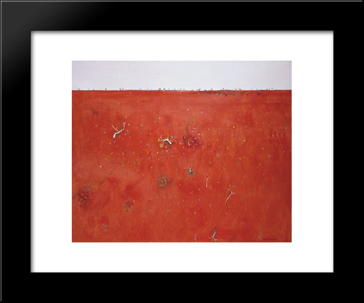 Red Landscape 20x24 Black Modern Wood Framed Art Print Poster by Williams, Fred