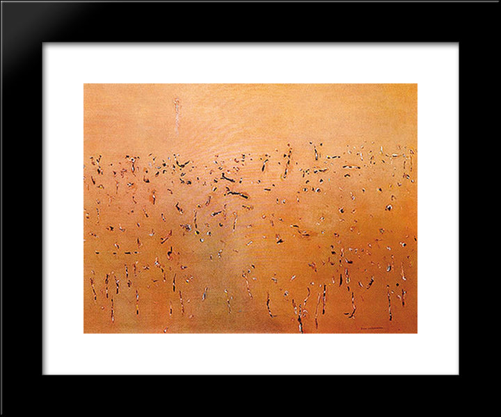 Yellow Landscape 20x24 Black Modern Wood Framed Art Print Poster by Williams, Fred