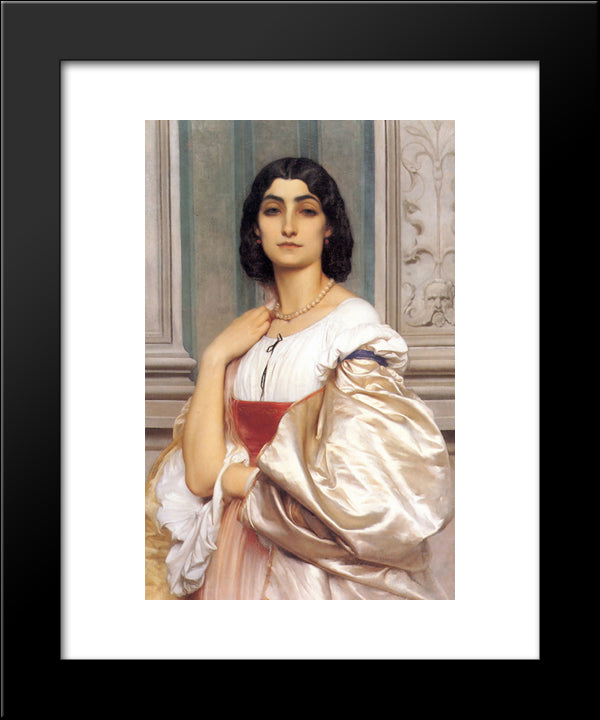 A Roman Lady 20x24 Black Modern Wood Framed Art Print Poster by Leighton, Frederic