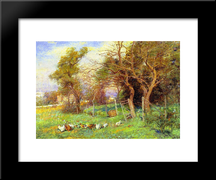 Winter Sunlight 20x24 Black Modern Wood Framed Art Print Poster by McCubbin, Frederick