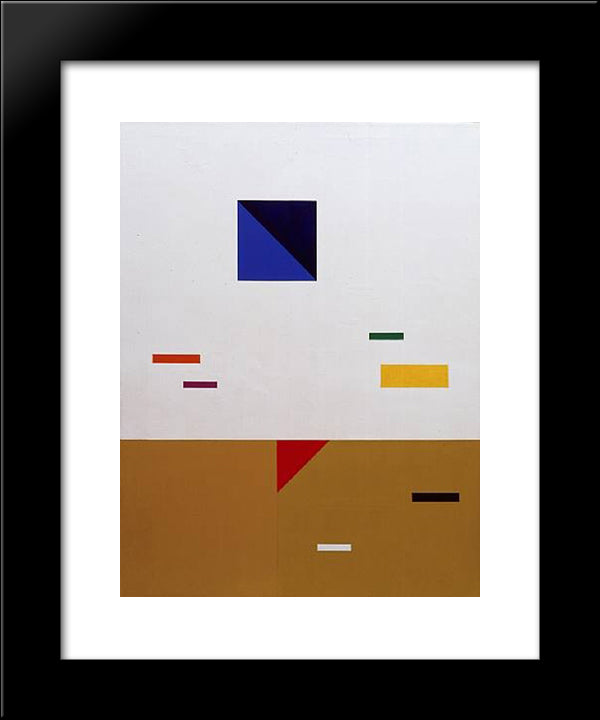 Composition No. 212 20x24 Black Modern Wood Framed Art Print Poster by Vordemberge Gildewart, Friedrich